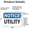 Signmission Utility, 10 in W x Rectangle, Vinyl Decal OS-2PACK-NS-D-710-L-18847 - alternate 3
